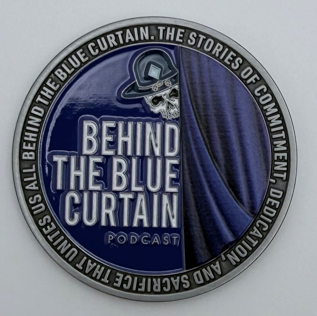 Behind The Blue Curtain Podcast Challenge Coin - BrysonShop.com