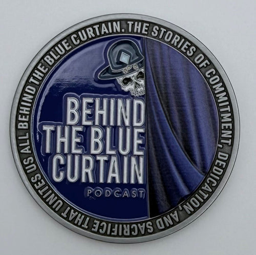 Behind The Blue Curtain Podcast Challenge Coin - BrysonShop.com